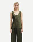 samsoe samsoe Sasumma Top Forest Night green on figure front