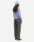 samsoe samsoe Salix Trousers grey melange on figure back