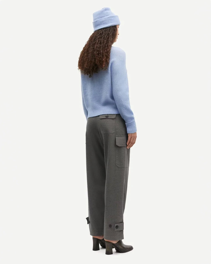 samsoe samsoe Salix Trousers grey melange on figure back