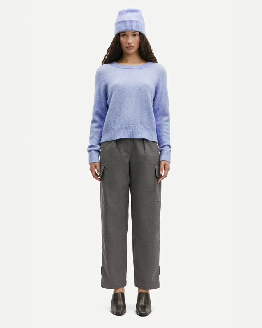 samsoe samsoe Salix Trousers grey melange on figure front