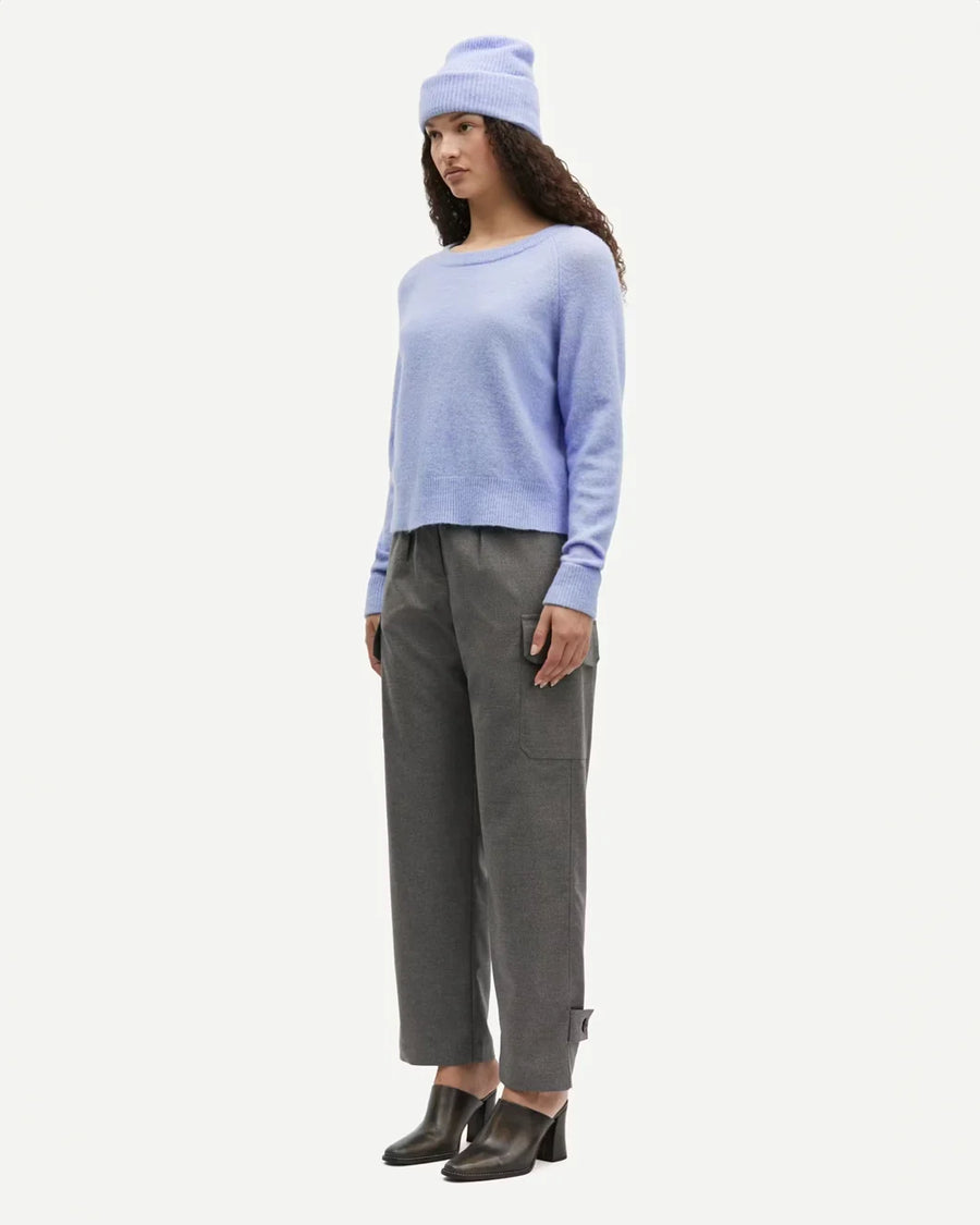 samsoe samsoe Salix Trousers grey melange on figure side