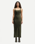 samsoe samsoe sunna dress forest night green on figure front