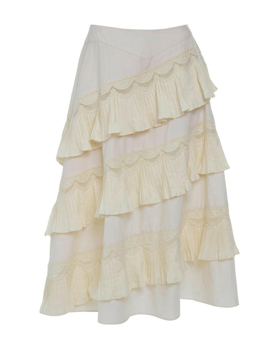 sea ny Antonina Tiered Skirt cream