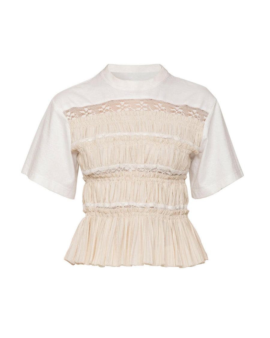 sea ny parcie crinkle top cream