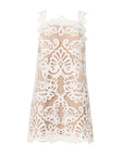 self portrait white guipure lace mini dress