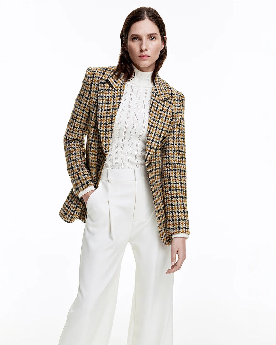 smythe-Tailored-Boyfriend-Blazer-Ochre-Houndstooth front