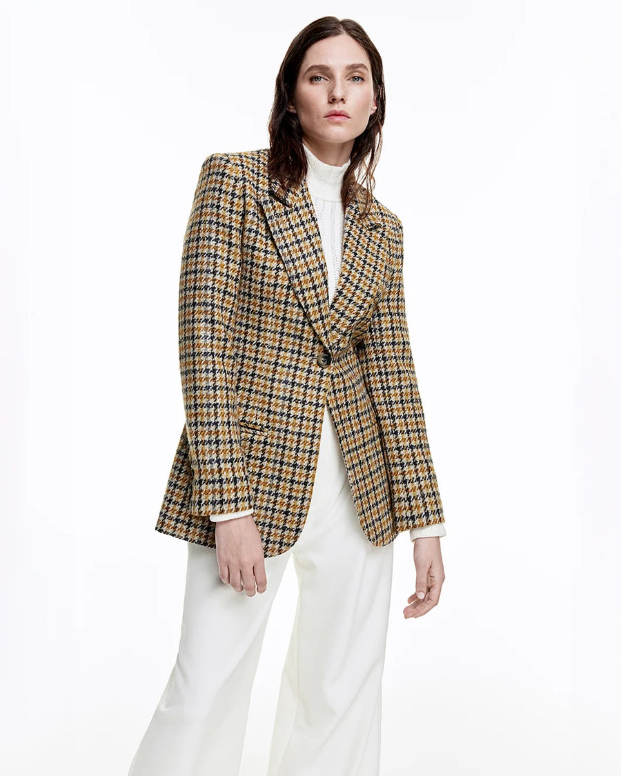 smythe-Tailored-Boyfriend-Blazer-Ochre-Houndstooth front