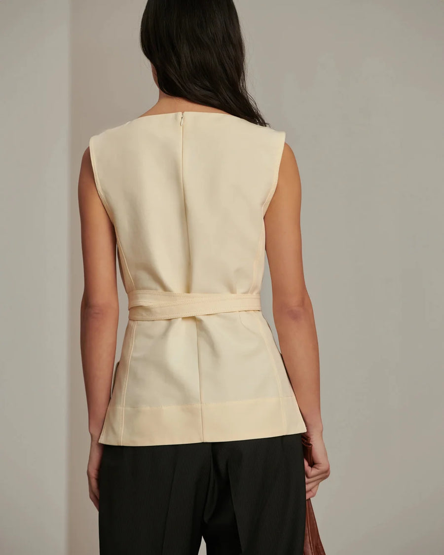 soeur chance blouse ecru cream on figure back