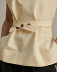 soeur chance blouse ecru cream on figure front detail