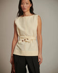 soeur chance blouse ecru cream on figure front