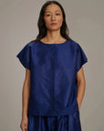 soeur Colombie blouse blue on figure front