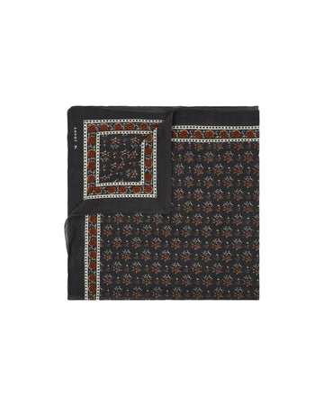 soeur foulard classiq scarf anthracite grey and orange