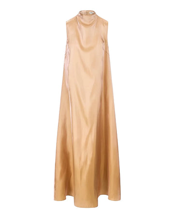 staud araya dress rose gold
