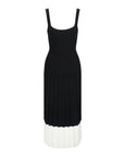 staud ELLISON DRESS BLACK IVORY