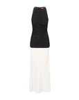 staud GABRIELLE DRESS BLACK IVORY