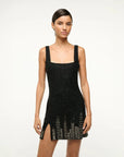 staud le sable dress nyc skyline black on figure front