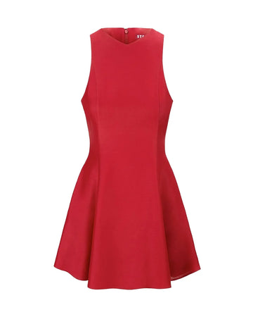 staud Mini Heike Dress rouge red