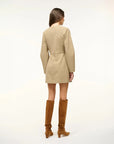 staud Mini Katja Dress birch tan on figure back