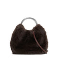 staud romeo faux fur bag espresso