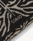 staud TOMMY BEADED BAG BLACK WHITE beading detail