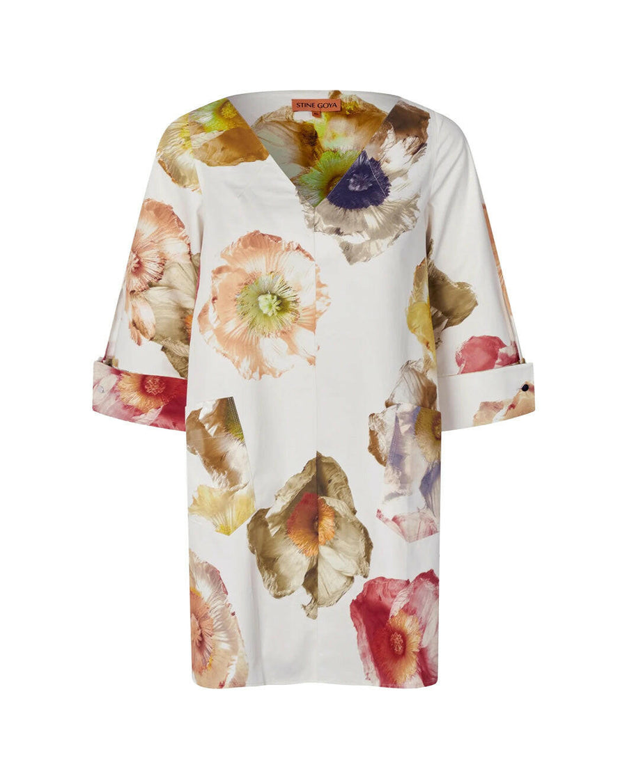 stine goya mandy dress pastel poppies