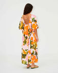 stine goya teresa dress summer day poppies on figure back