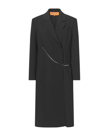 stine goya Straight Long Sleeve Coat black