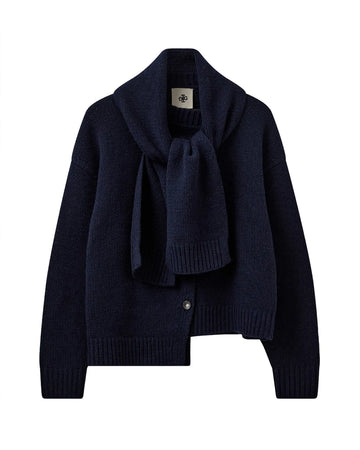 the garment Canada Scarf Cardigan midnight blue