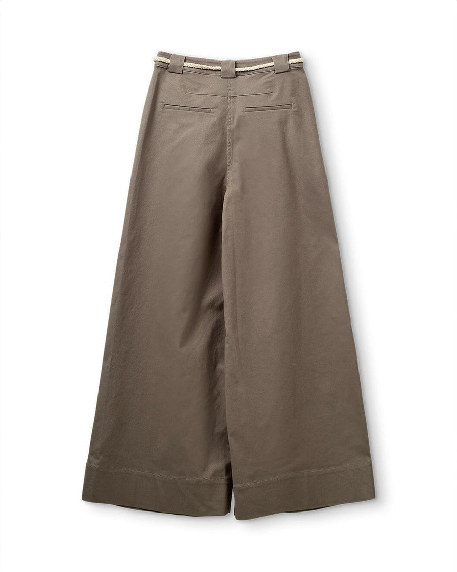 the garment Cassano Wide Pants smoke brown back