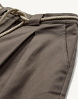 the garment Cassano Wide Pants smoke brown detail