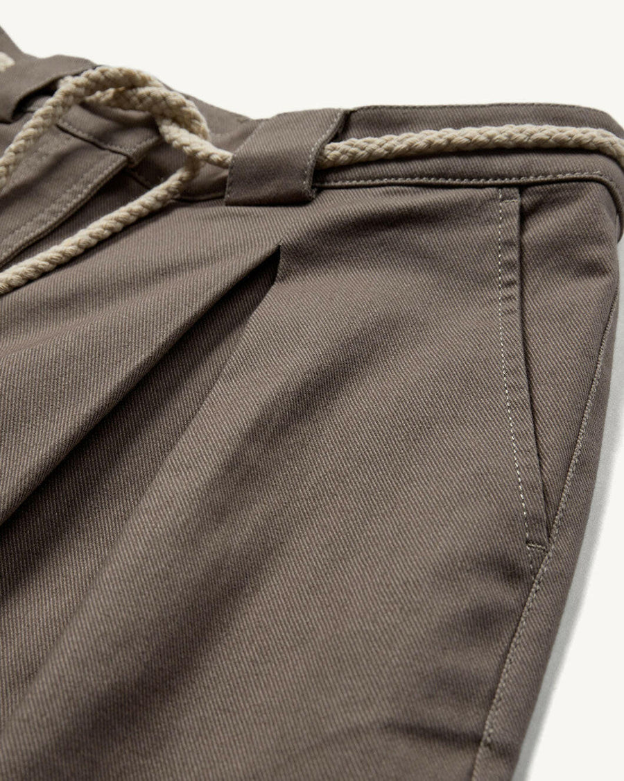 the garment Cassano Wide Pants smoke brown detail