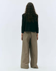 the garment Cassano Wide Pants smoke brown on figure back