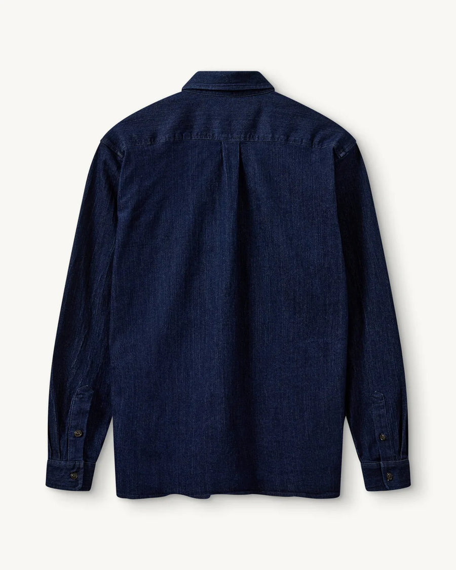 the garment merci shirt dark denim back