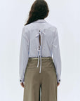 the garment Palemela Shirt blue on figure back