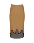 the garment catania midi skirt olive green brown