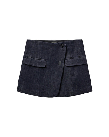 the garment enya mini skirt dark denim