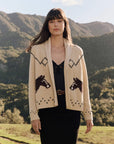 the great The Horse Lodge Cardigan cream on figure front