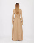 the lastest balla art skirt sand tan back