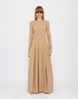 the lastest balla art skirt sand tan front