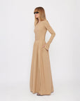 the lastest balla art skirt sand tan side