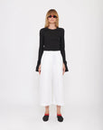 the latest studio beba pant white front