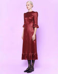 the vampire's wife the falconetti dress red metallic