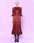 the vampire's wife the falconetti dress red metallic