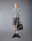 thom browne cotton 4 bar shirt grey on figure front