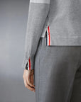 thom browne cotton 4 bar shirt grey on figure cuff detail