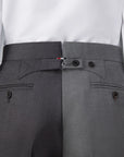 THOM BROWNE Classic Back Strap Trouser Medium Gray on figure back