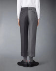 THOM BROWNE Classic Back Strap Trouser Medium Gray on figure back