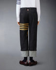 thom browne lunar new year denim trouser on figure back