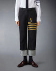 thom browne lunar new year denim trouser on figure front