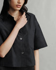 twp hazlewood top black on figure front